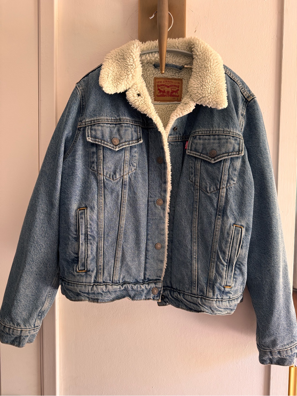 Levi's Light Blue Sherpa Lined Denim Jacket